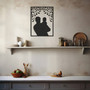 Touching Father Son Metal Wall Sign - Parental Love Home Decor For Father's Day Gift