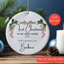 Personalized First Christmas In New Home Ornament - 2024 Keepsake Gift With Address Design