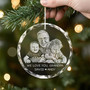 Personalized Grandpa Memorial Art Ornament With Photo Engraving - Touching Christmas Gift For Family Decor