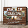 Thoughtful Grandpa Memorial Art Canvas With Custom Photo For Father's Day - Cherished Keepsake For Dad Or Grandpa