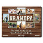 Thoughtful Grandpa Memorial Art Canvas With Custom Photo For Father's Day - Cherished Keepsake For Dad Or Grandpa