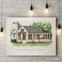 Personalized Housewarming Canvas: Transform House Photo Into Watercolor Painting - Unique Realtor Or Christmas Gift