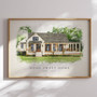 Personalized Housewarming Canvas: Transform House Photo Into Watercolor Painting - Unique Realtor Or Christmas Gift