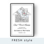 Personalized Housewarming Canvas City Map For Couples - Custom City, Our First Home Gift