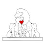 Personalized Lion Family Wooden Ornament For Mother's Day And Christmas - Heartfelt Family Of Four Gift
