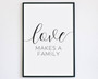 Touching Love Makes A Family Canvas For Living Room Inspirational Housewarming Gift