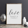 Touching Love Makes A Family Canvas For Living Room Inspirational Housewarming Gift
