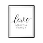 Touching Love Makes A Family Canvas For Living Room Inspirational Housewarming Gift