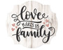 Encouraging Love Makes A Family Scalloped Farmhouse Style Wood Sign For Home DéCor
