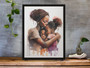 Mother's Love Canvas Art For Black Family - Heartfelt Gift For Living Room