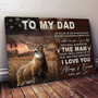 Thoughtful Dad Memorial Canvas - Deer Hunting Theme, Father's Day Gift From Daughter