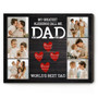 Thoughtful Father's Day Photo Canvas From Kids And Wife - Personalized Gift For Dad's Birthday