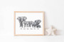 Elephant Family Wall Art - Personalized Canvas With Family Names For Living Room - Thoughtful New Family Gift