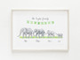 Elephant Family Personalized Canvas - Custom Wall Art For Living Room - Thoughtful Family And Christmas Gift