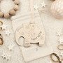 Custom Elephant Family Wooden Ornament For Christmas - Personalized Jungle Animal Holiday Keepsake