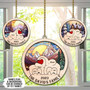 Custom Elephant Family Christmas Suncatcher Ornament For Family Members Of 2-7 | Thoughtful Holiday Gift 2024