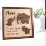 Thoughtful Elephant Family Wood Sign - Personalized Mother's Day Gift From Kids For Mom Or Grandma