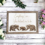 Heartfelt Personalized Elephant Family Wood Sign For Parents - Mother's Day, Father's Day, Wedding Keepsake
