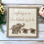 Heartfelt Personalized Elephant Family Wood Sign For Parents - Mother's Day, Father's Day, Wedding Keepsake