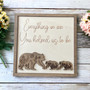 Heartfelt Personalized Elephant Family Wood Sign For Parents - Mother's Day, Father's Day, Wedding Keepsake