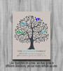 Touching Family Like Branches Canvas With Birds Personalized For Living Room