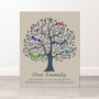 Touching Family Like Branches Canvas With Birds Personalized For Living Room