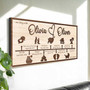 Heartfelt Family Timeline Wood Sign - Custom Love Story For Couple's Anniversary