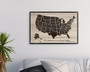 Interactive Family Travel Map Canvas - Vacation Theme Wall Art - Adventure Journey Gift