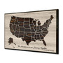Interactive Family Travel Map Canvas - Vacation Theme Wall Art - Adventure Journey Gift