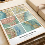 Custom Travel Map Canvas For Families - Heartfelt Travel Wall Decor
