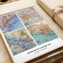 Custom Travel Map Canvas For Families - Heartfelt Travel Wall Decor