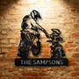 Personalized Father And Son Motocross Metal Wall Sign Custom Father’s Day Gift