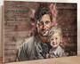 Heartfelt Father's Day Wall Art - Personalized Canvas Gift From Daughter, Son Or Wife For Dad's First Father's Day
