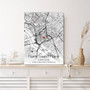 Personalized Housewarming Gift Canvas - Custom House Map Art For Couples' New Home DéCor