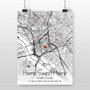 Personalized Housewarming Gift Canvas - Custom House Map Art For Couples' New Home DéCor