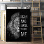 Motivational Lion Dad Canvas - Heartfelt Personalized Wall Art For Fathers, Inspirational Quote For Living Room