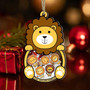 Heartfelt Lion Family Shaker Ornament - Custom Christmas Gift For Families