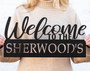 Personalized Welcome Family Sign Outdoor Metal For Housewarming Or Wedding Gift