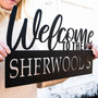 Personalized Welcome Family Sign Outdoor Metal For Housewarming Or Wedding Gift