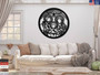 Religious Holy Family Metal Sign With Sacred Hearts