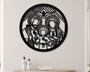 Religious Holy Family Metal Sign With Sacred Hearts