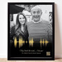 Personalized Sympathy Canvas With Voice Recording For Dad Memorial - Heartfelt Loss Of Father Gift