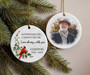 Heartfelt Sympathy Gift: Custom Photo Memorial Ornament For Dad - In Loving Memory Keepsake, Thoughtful Remembrance