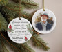 Heartfelt Sympathy Gift: Custom Photo Memorial Ornament For Dad - In Loving Memory Keepsake, Thoughtful Remembrance