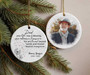 Heartfelt Sympathy Gift: Custom Photo Memorial Ornament For Dad - In Loving Memory Keepsake, Thoughtful Remembrance