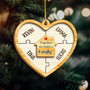 Personalized Wooden Ornament 'Together We Make A Family' – Custom Family Christmas Gift