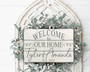 Welcome Family Sign Personalized Canvas For Wedding, Housewarming Or Anniversary Gift