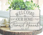 Welcome Family Sign Personalized Canvas For Wedding, Housewarming Or Anniversary Gift