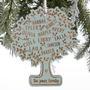 Heartfelt Family Tree Ornament Custom Wood Design For Christmas Gifts