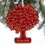 Heartfelt Family Tree Ornament Custom Wood Design For Christmas Gifts